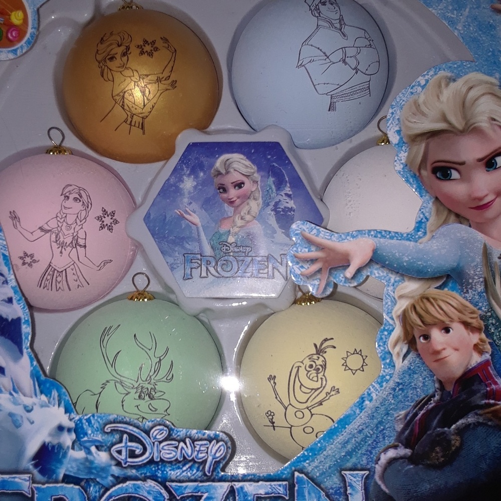 Disney's FROZEN DIY paint your own Christmas balls
